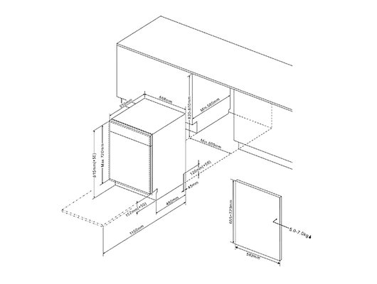 Встраиваемая посудомоечная машина TOSHIBA DW-14B4(B)-RU